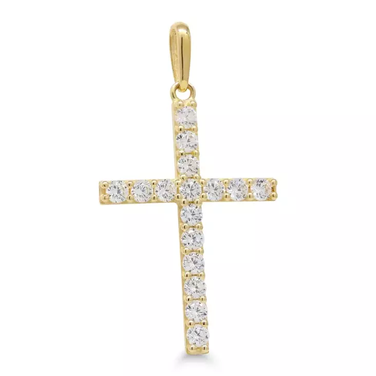 Kultainen ristiriipus 20 mm K-P66696Z - Kultakorut - K-P66696Z - 1