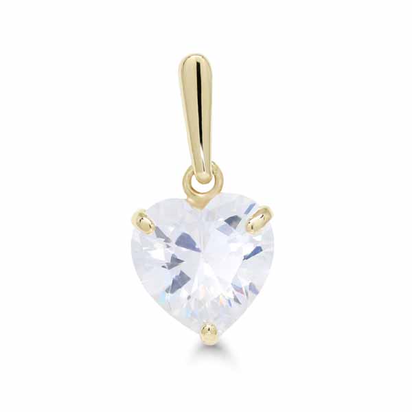 Kultainen sydänriipus zirkonialla K-P63483Z - Kultakorut - K-P63483Z - 1