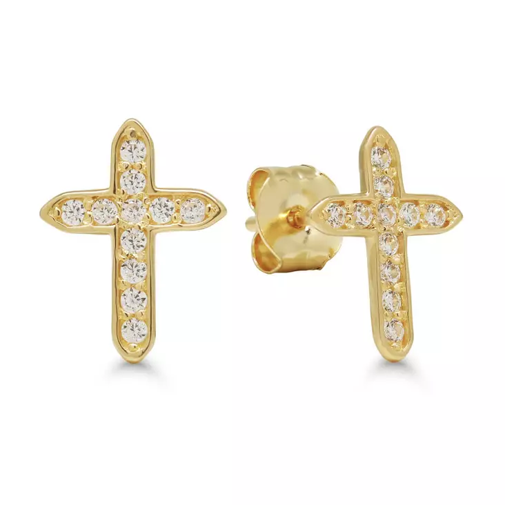 Kultaiset ristikorvakorut K-E53204Z - Kultakorut - K-E53204Z - 1