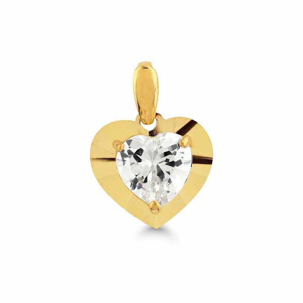Kultariipus Sydän Zirkonilla - Kultakorut - K-P61266Z - 1