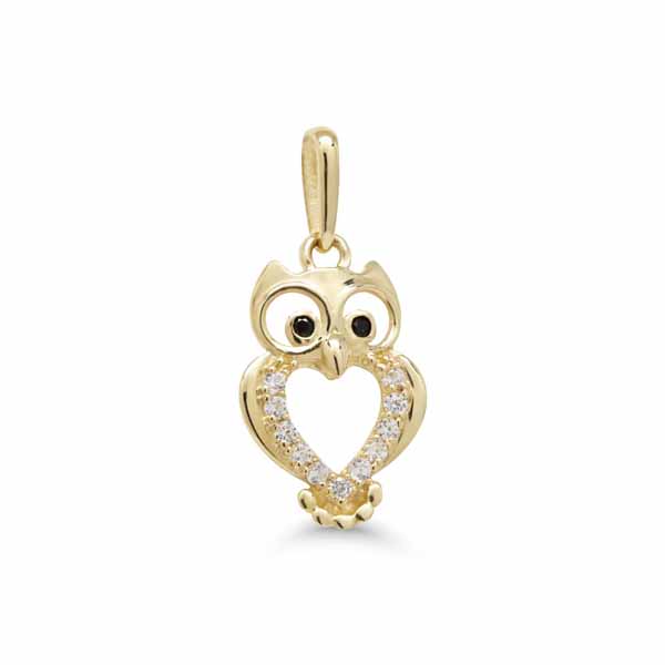 Korutuote Kultariipus Pöllö Zirkoni K-P63255Z - Kultakorut - K-P63255Z - 1