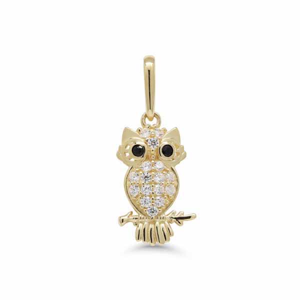 Kultariipus Pöllö Zirkoniat K-P68984Z - Kultakorut - K-P68984Z - 1