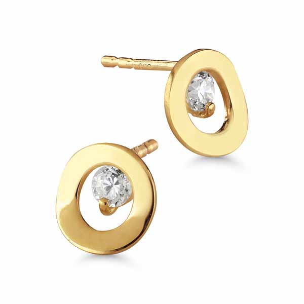 Kultakorvakorut zirkonialla K-E32785Z - Kultakorut - K-E32785Z - 1