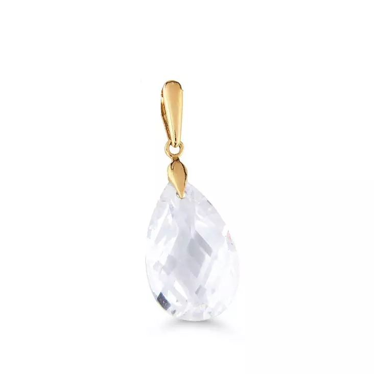 Pisara riipus, kulta ja zirkonia K-P5890 - Kultakorut - K-P5890Z - 1